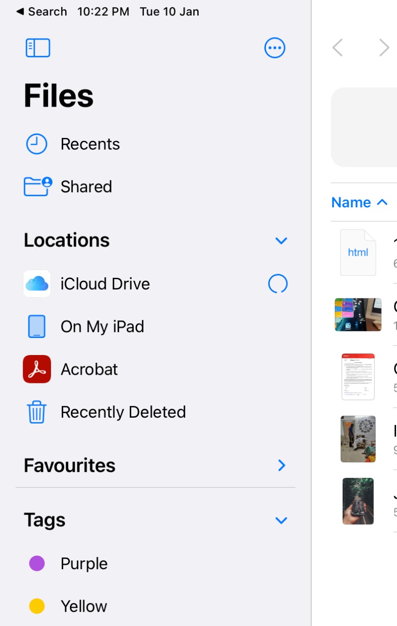 Select iCLoud drive