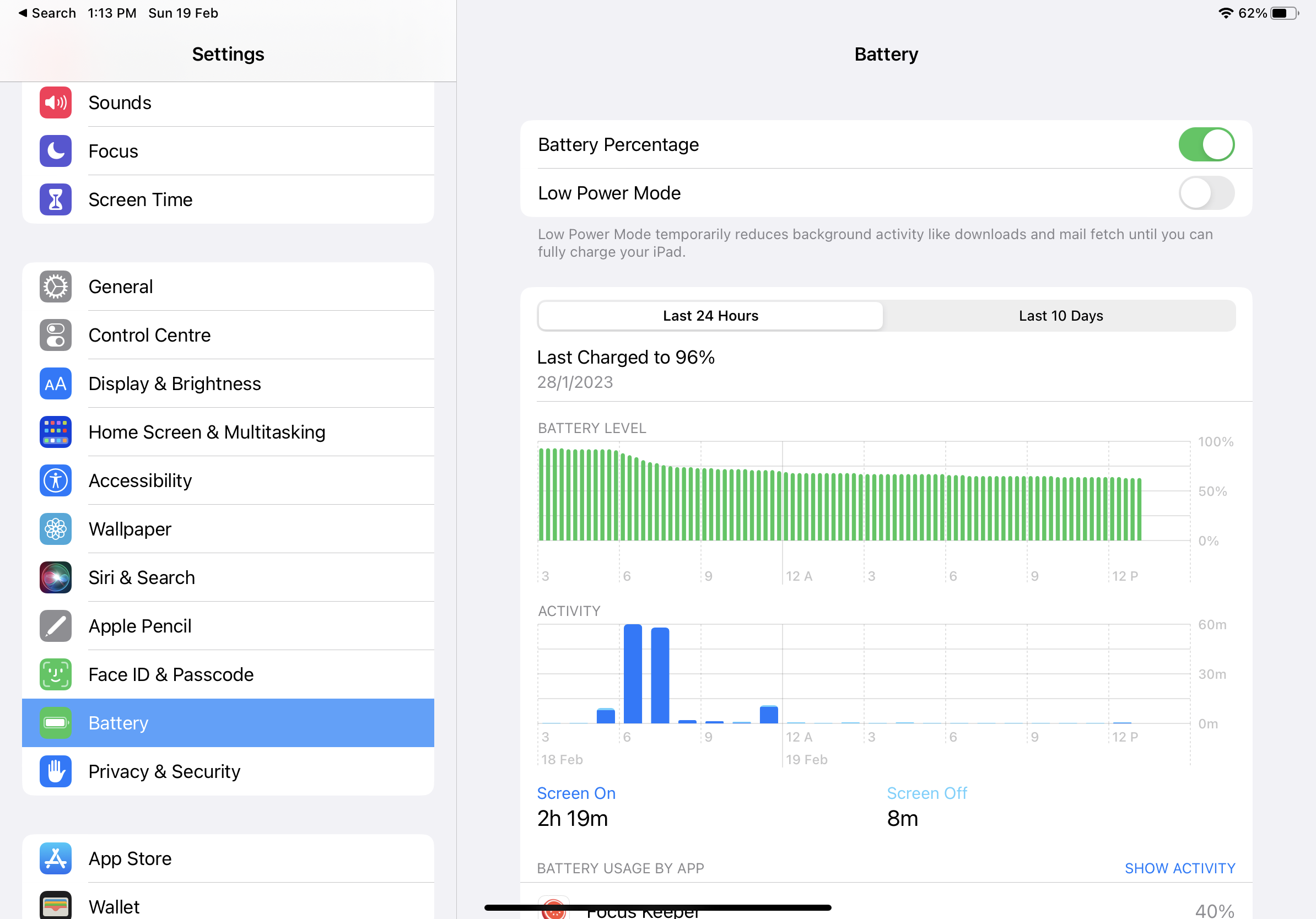 Battery Settings